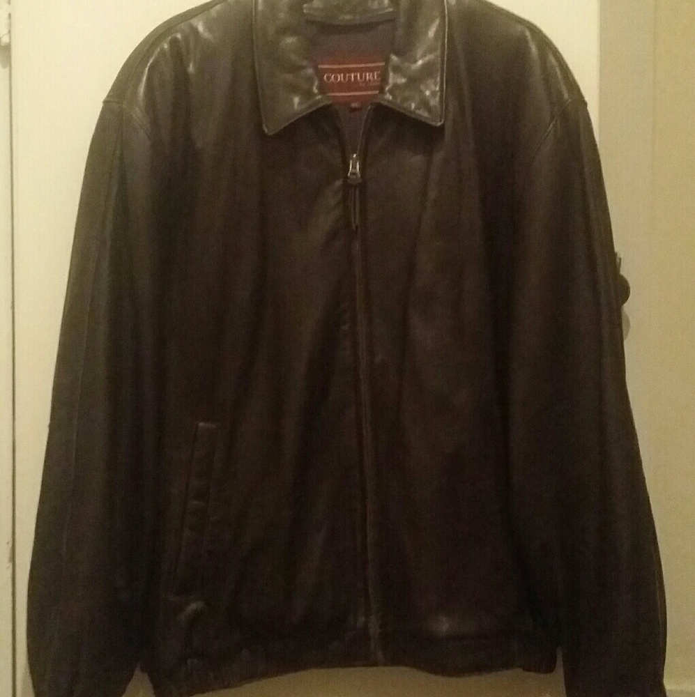 Couture lambskin leather jacket